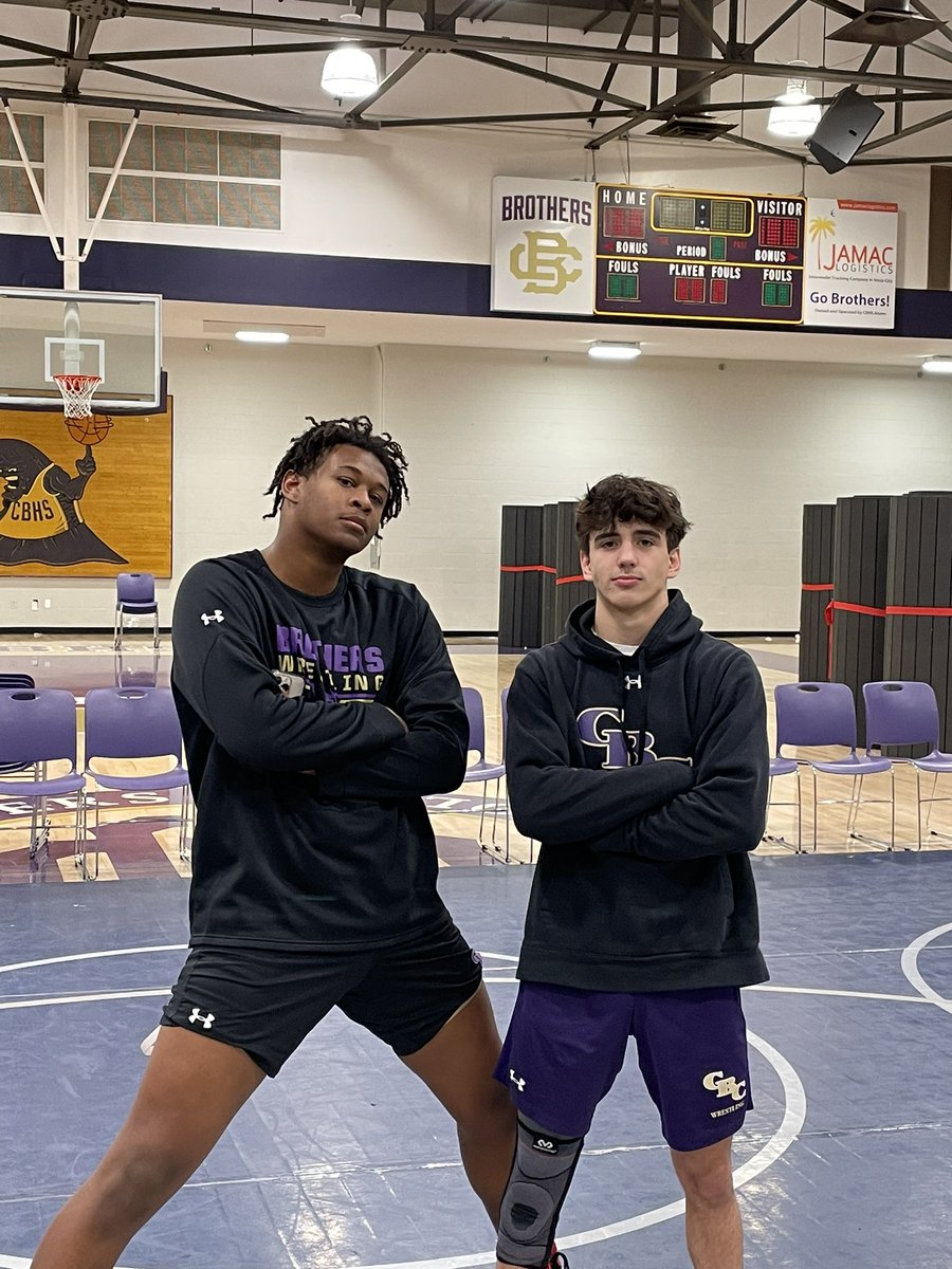Senior Wrestlers James DiStaso-Hutchins (285lb) and Kolby Warren (132lbs) went undefeated w/ a combined 9 pins as the Cadets took 6th at the Christian Brothers Duals in Memphis. #fireupcadets #brothersforlife