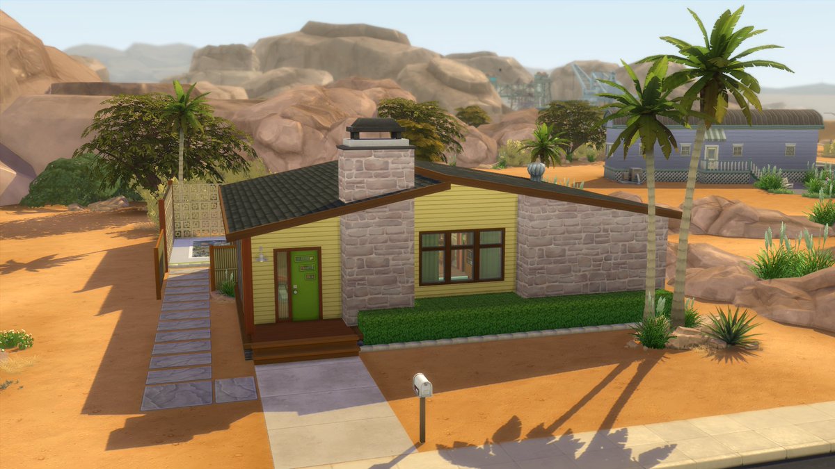 2080Marc's tweet photo. ✨70s Desert Dream House✨ Walking inside this house will make you fell like you just traveled back to the 70s! #TheSims4 #70s #Vintage #OasisSprings #ShowUsYourBuilds https://t.co/UKZiidSBYT