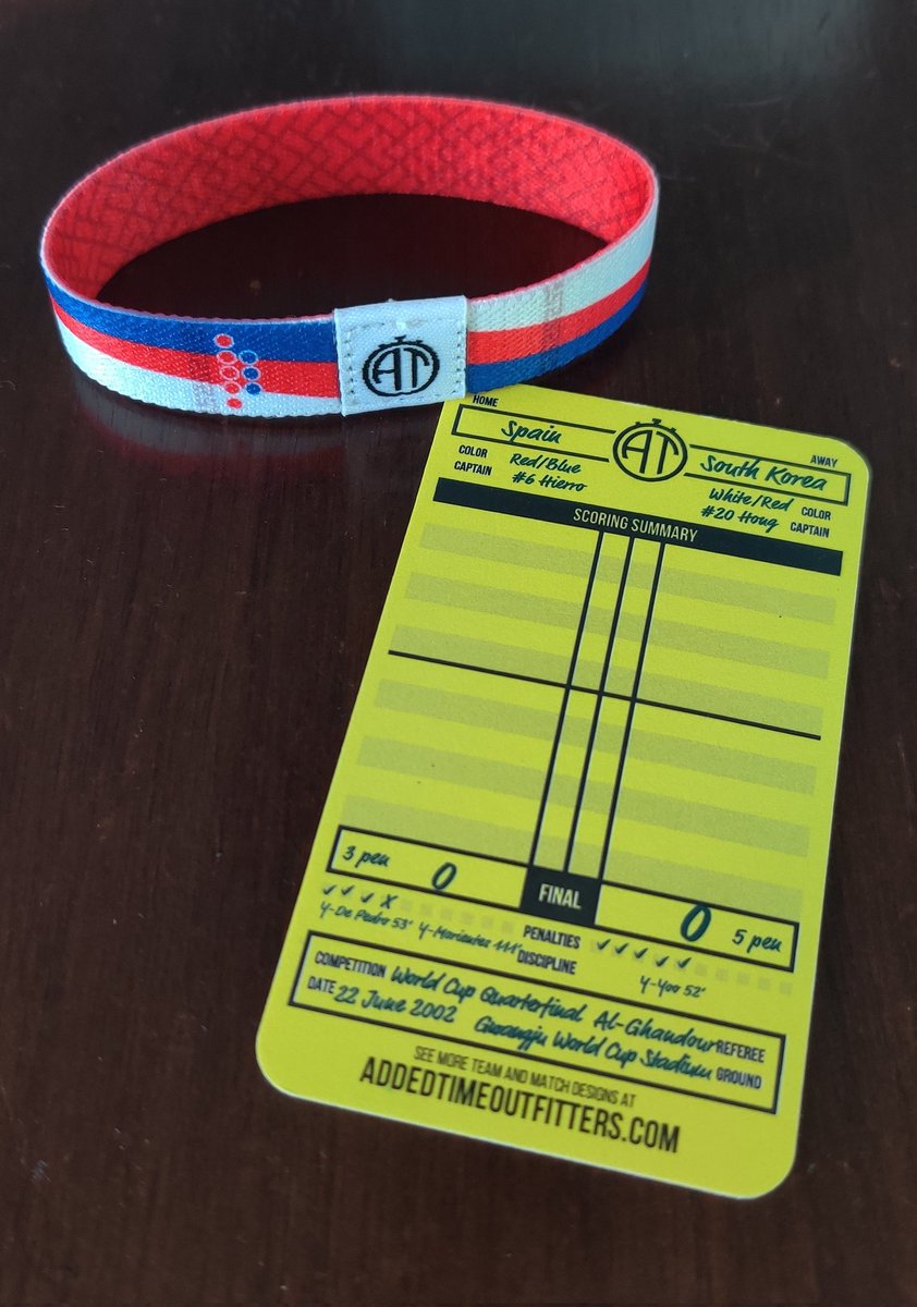 Thanks @addedtimeoutfit ! @SanAntonioFC '22 Championship match and @theKFA '02 WC run against @SEFutbol wristbands! #addedtimeoutfitters #Kor🇰🇷 #TaegeukWarriors #Defend210 #DefendTheStar