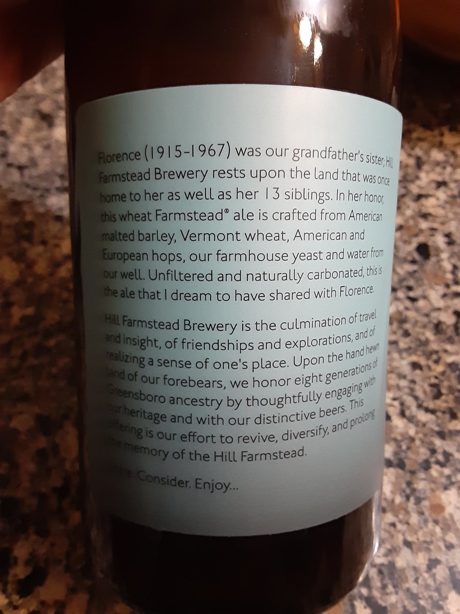 ASFreed's tweet photo. Hill Farmstead time after time puts out stellar beer. This bottle bought in 2019 when @moeperiod played Burlington to open their NYE run &amp; tasting great.

#craftbeer #craftbottles #properglassware https://t.co/ECylyHmSc5