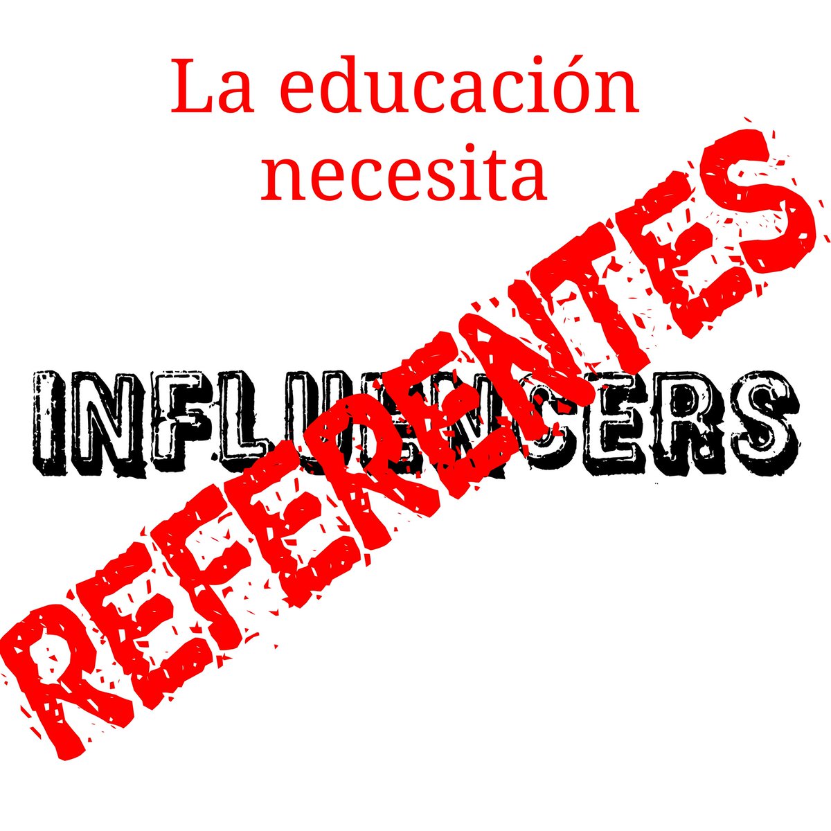 ¿𝗜𝗻𝗳𝗹𝘂𝗲𝗻𝗰𝗲𝗿𝘀 𝗲𝗻 𝗲𝗱𝘂𝗰𝗮𝗰𝗶𝗼́𝗻? 
La educación no necesita influencers, 𝗻𝗲𝗰𝗲𝘀𝗶𝘁𝗮𝗺𝗼𝘀 𝗿𝗲𝗳𝗲𝗿𝗲𝗻𝘁𝗲𝘀 y algunos ejemplos son Malaguzzi, Montessori... ¿Y actuales? David Bueno, Tonucci, Khan... 
¿Cuáles son los vuestros? Os leo ⬇️🧵