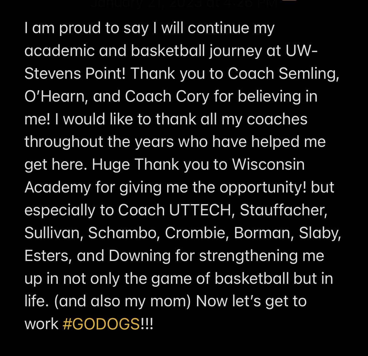 Excited for the next 4 years! LETS GO DOGS!! #committed