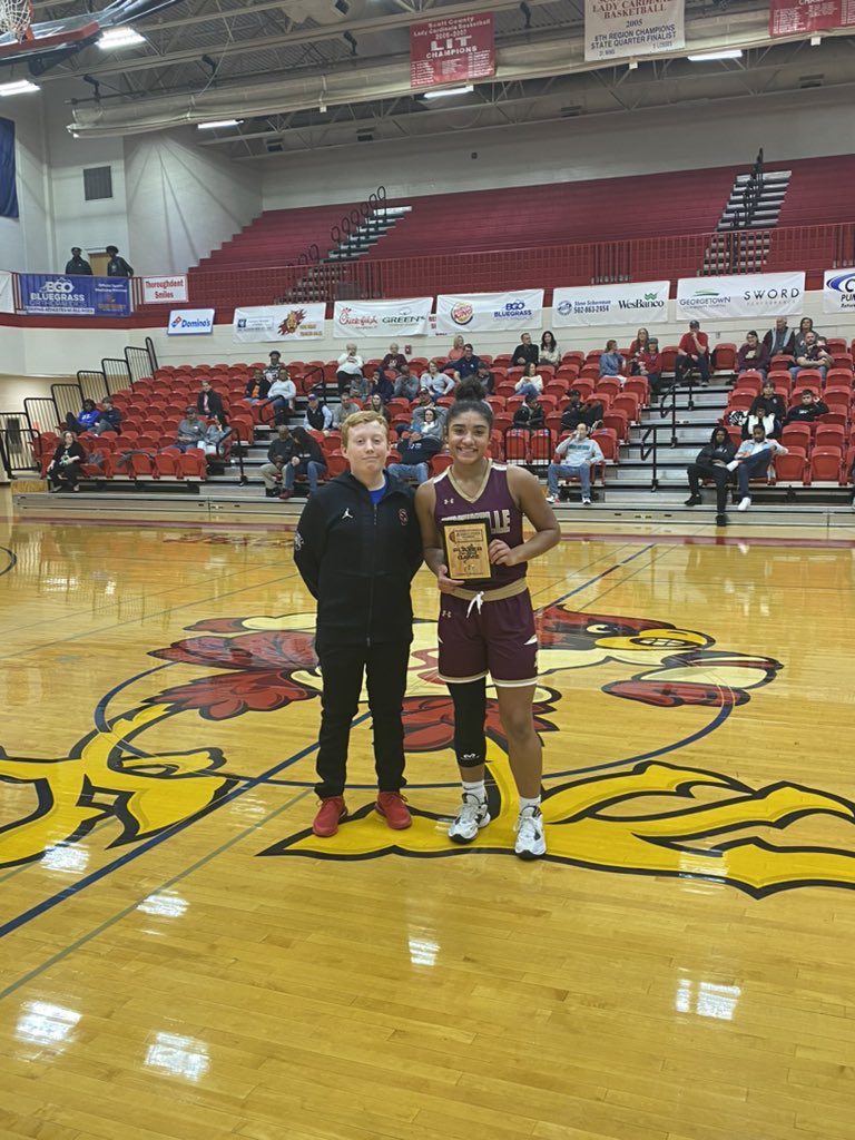 Had a great district win (64-33) yesterday, and a great, 2 hour, on the road win (79-58) against Scott County today! Blessed to receive player of the game, love this team!
Stats: 
Today: 27 pts/ 10 reb/ 5 stl/ 4 ast
Yesterday: 23 pts/ 9 reb/ 5 stl/ 1 ast