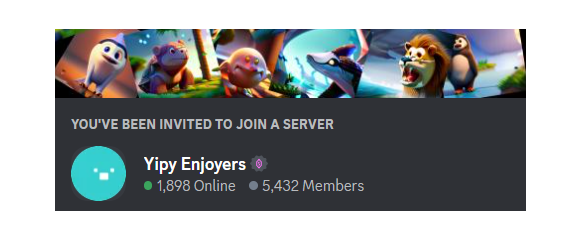 itsyipy's tweet image. 5,000 members on Discord!🤯
Level 3 Nitro Boosting! Thank you!
discord.gg/itsyipy