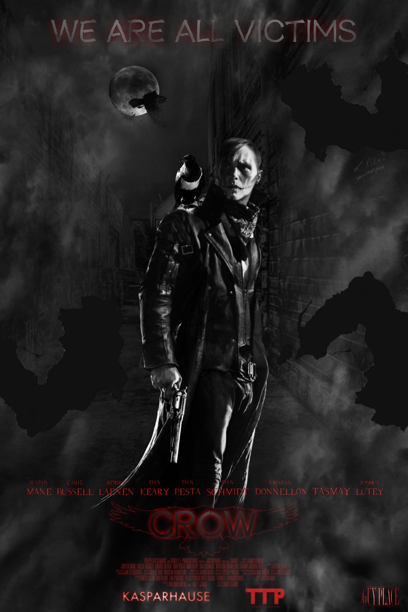 IrenPodOfficial's tweet photo. Well, four more versions🔥❤😍
I'm glad to be posting movie posters again. 
Designed by @IrenPodOfficial 
#JustinMane #crowfanfilm #movieposter #thecrow #graphicdesign #posterdesign #HorrorMovies #horrorfans #horrormovie #HorrorFan #Creative https://t.co/ZdYcvAeu4n
