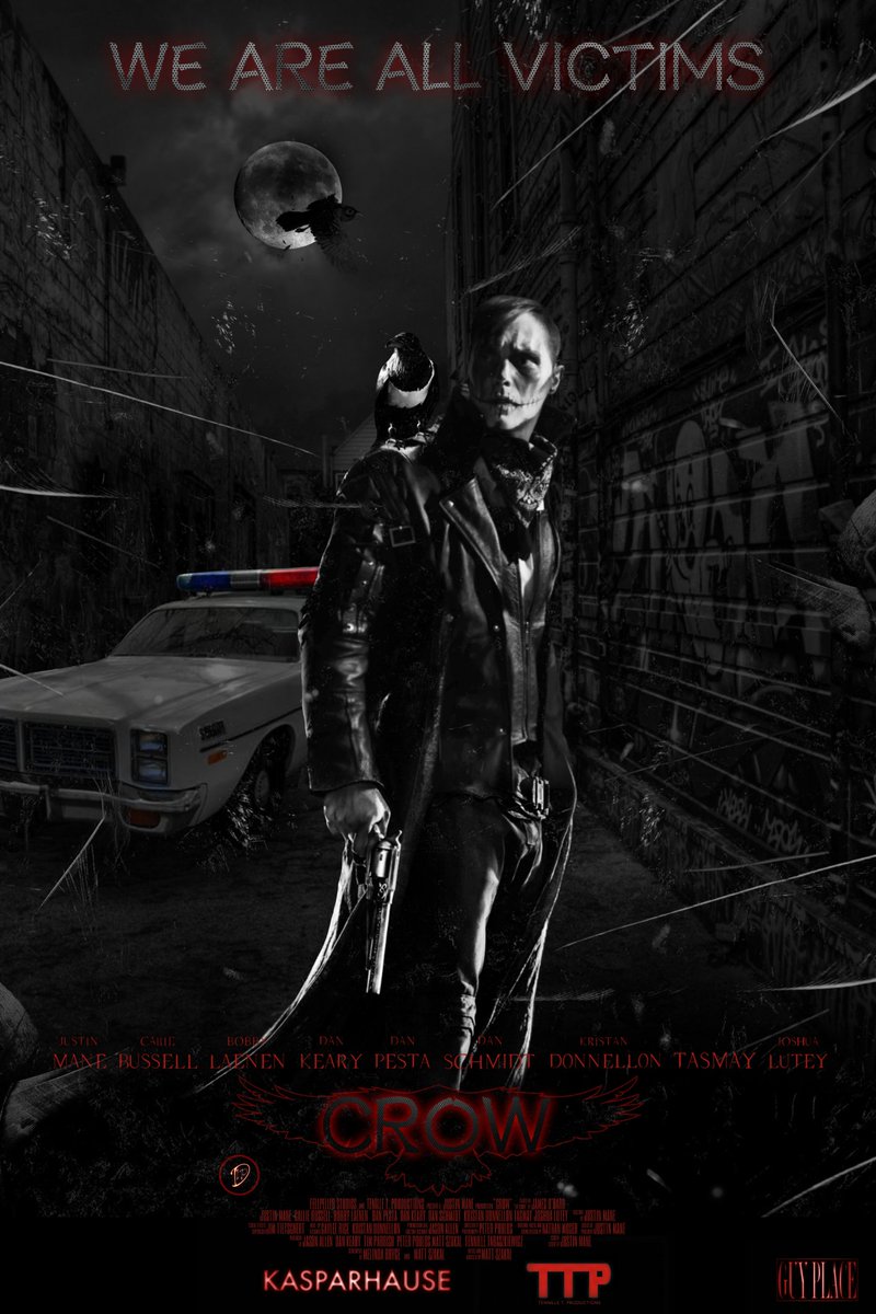 IrenPodOfficial's tweet photo. Well, four more versions🔥❤😍
I'm glad to be posting movie posters again. 
Designed by @IrenPodOfficial 
#JustinMane #crowfanfilm #movieposter #thecrow #graphicdesign #posterdesign #HorrorMovies #horrorfans #horrormovie #HorrorFan #Creative https://t.co/ZdYcvAeu4n