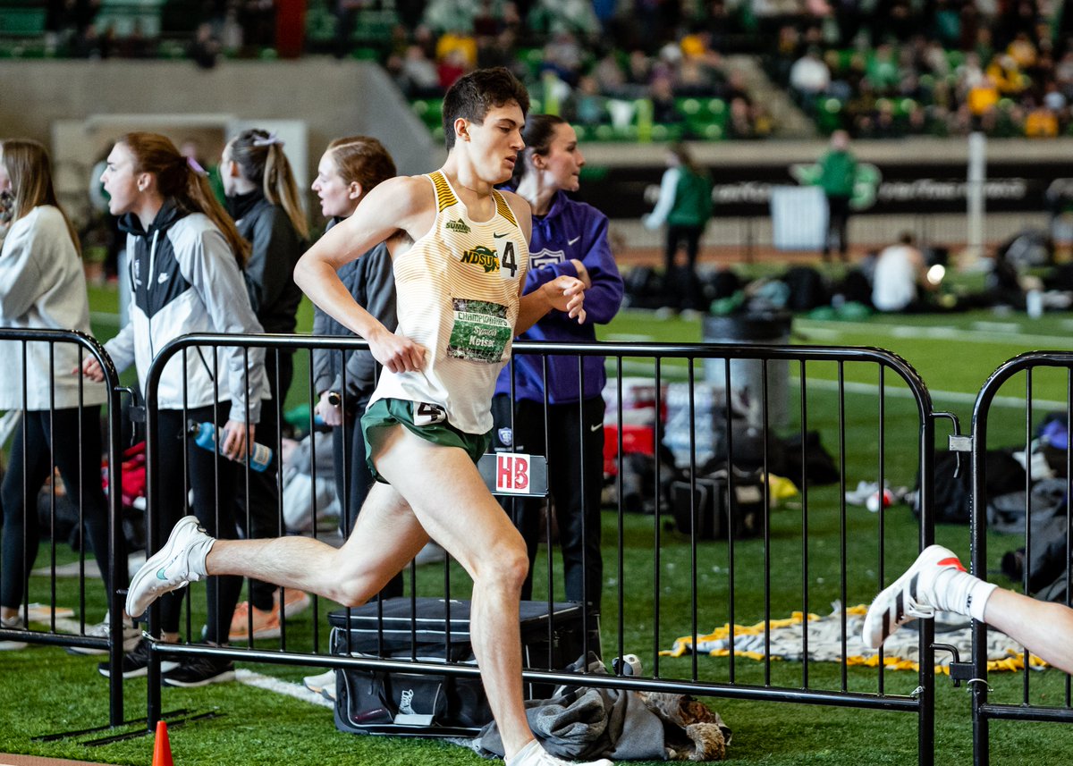 Symon Keiser ran a personal-best 4:07.77 in the mile, placing 4th among collegiate athletes in the meet. 

He's now 7th-fastest in NDSU history in the event.