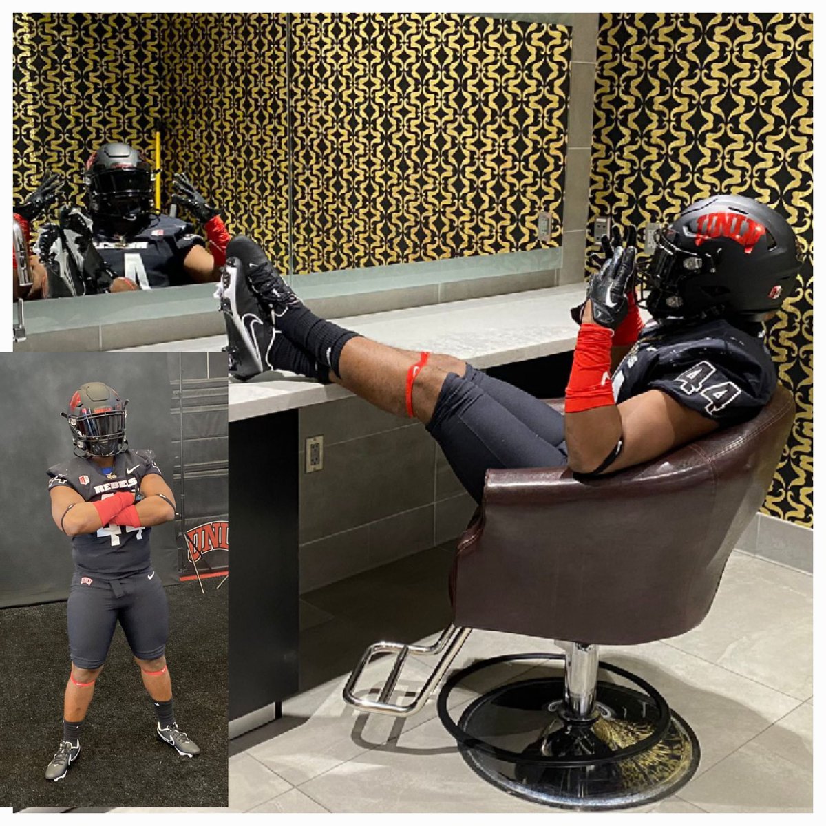 CoachRWinkler's tweet photo. D1Warriors: El Camino DE/OLB @Landobrown8 on his official visit @unlvfootball Straight steal. #Beast #AllTimeSackLeader #TFL #WarriorsMovin #WarriorDL ##ELCO @JUCOFFrenzy https://t.co/xV68VpH1wQ
