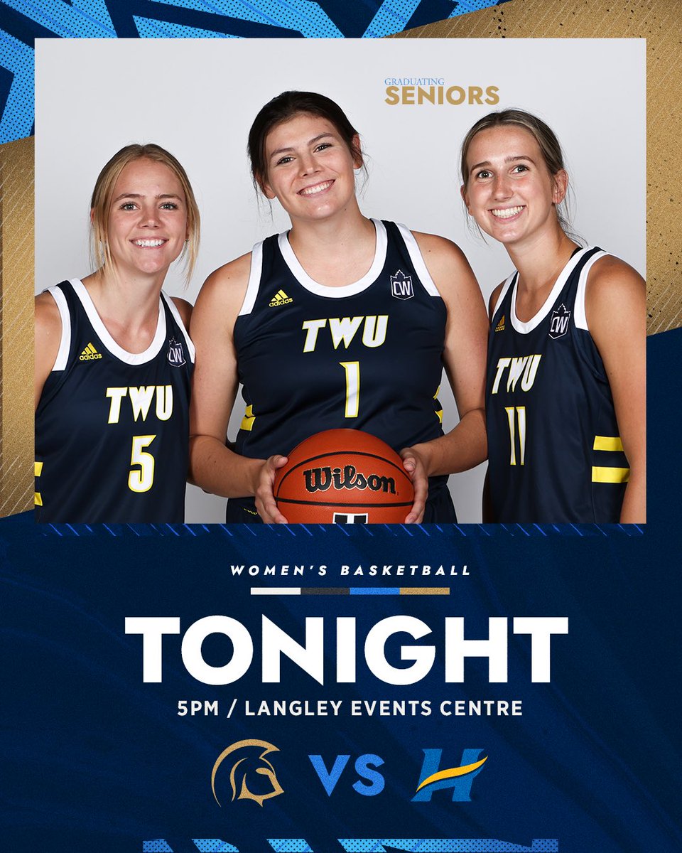 TWUSpartans's tweet photo. WBB | Senior night!

🆚 @UBCOHeat 
⏰ 5pm
📍 @LangleyEvents Centre
📺 https://t.co/X5iMCPCE2R

#TWUBasketball x #BeSpartan https://t.co/7YZb0RfCtm