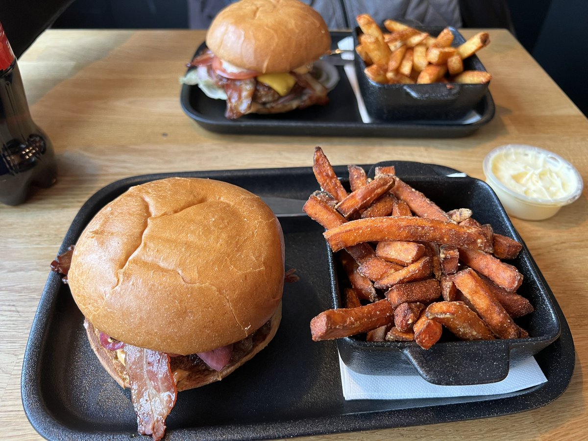 Saturday lunch at #TheShack #Madla #sweetpotato #fries #burger #weekend #Stavanger