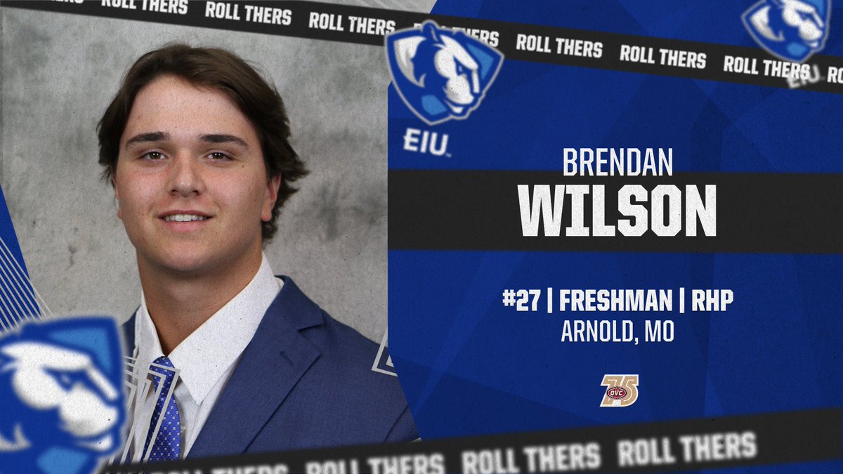 EIU_Baseball's tweet photo. 𝐌𝐄𝐄𝐓 𝐓𝐇𝐄 𝐏𝐀𝐍𝐓𝐇𝐄𝐑𝐒 ⚾️

27 days until first pitch! Let’s meet another newcomer from the Show Me state! 💪🏼 #BWils #Willy 

2️⃣7️⃣
Brendan Wilson | Freshman | RHP
@isitspringyet27 https://t.co/t7e0xTZ3Gs