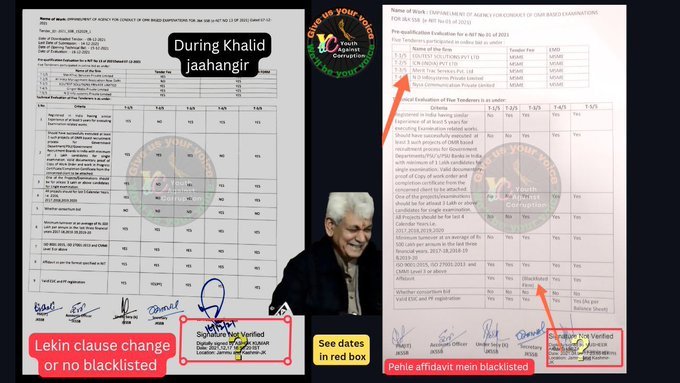 IsrarUl91034045's tweet photo. Just one question
Why always blacklisted Company is your first choice. See notice 
Then #merittrac now #Apttech
#jkpsi #je #faa #scammers 
#youthagainstcorruption 
#modi_save_us
#cji_save_us
Why 
@manojsinha_
 defending blacklisted Company
@ANI
 
@JammuJottings01
 
@TOIIndiaNews https://t.co/4hjFLgDJe6