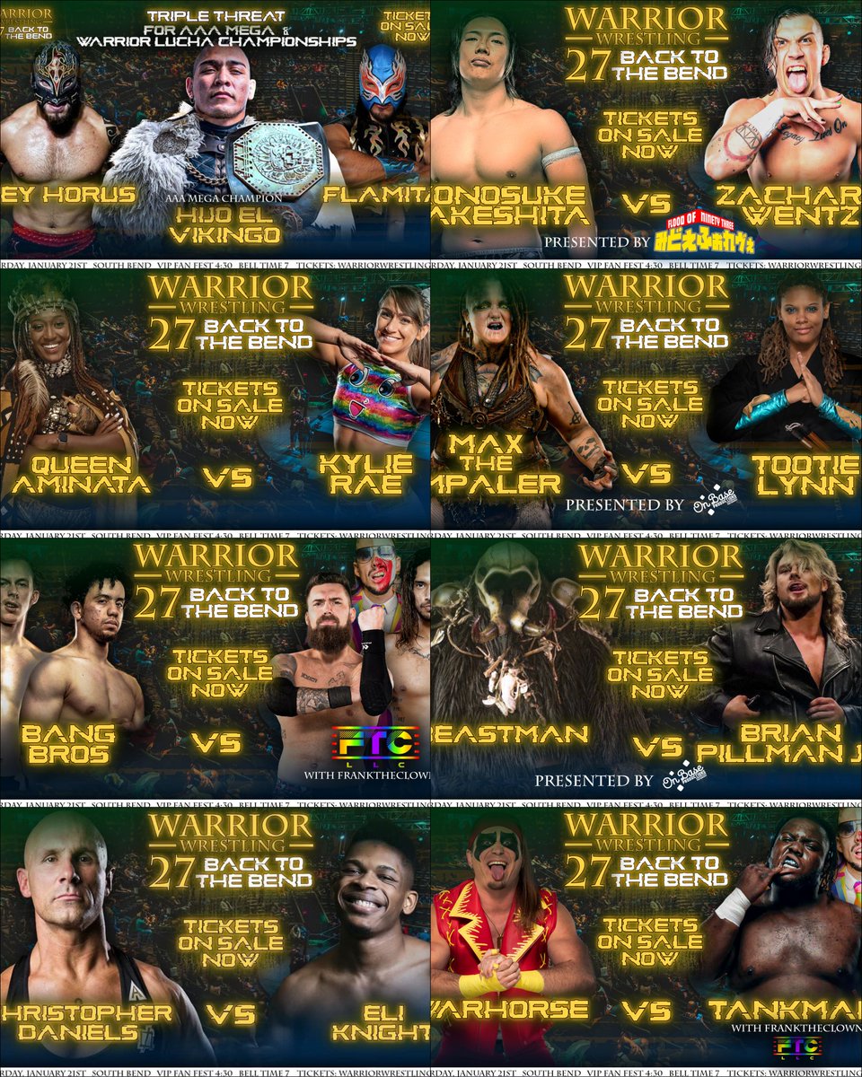 KaydrianWebb's tweet photo. @WarriorWrstlng Presents 27: #BacktotheBend Tonight
#WW27 https://t.co/0IeoVIf6pu