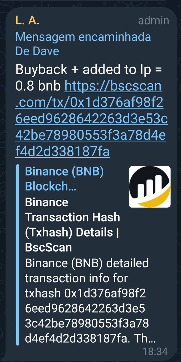 #bobainu 
DEV 100% legit!
Buyback 🔄 + added to LP 💧

bscscan.com/tx/0x1d376af98…