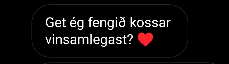 Kenna bandaríska kærasta mínum íslensku. Já getur sagt "Get ég fengið x" þegar þú ert að panta á kaffihúsi til dæmis. 

Næstu skilaboð frá honum: