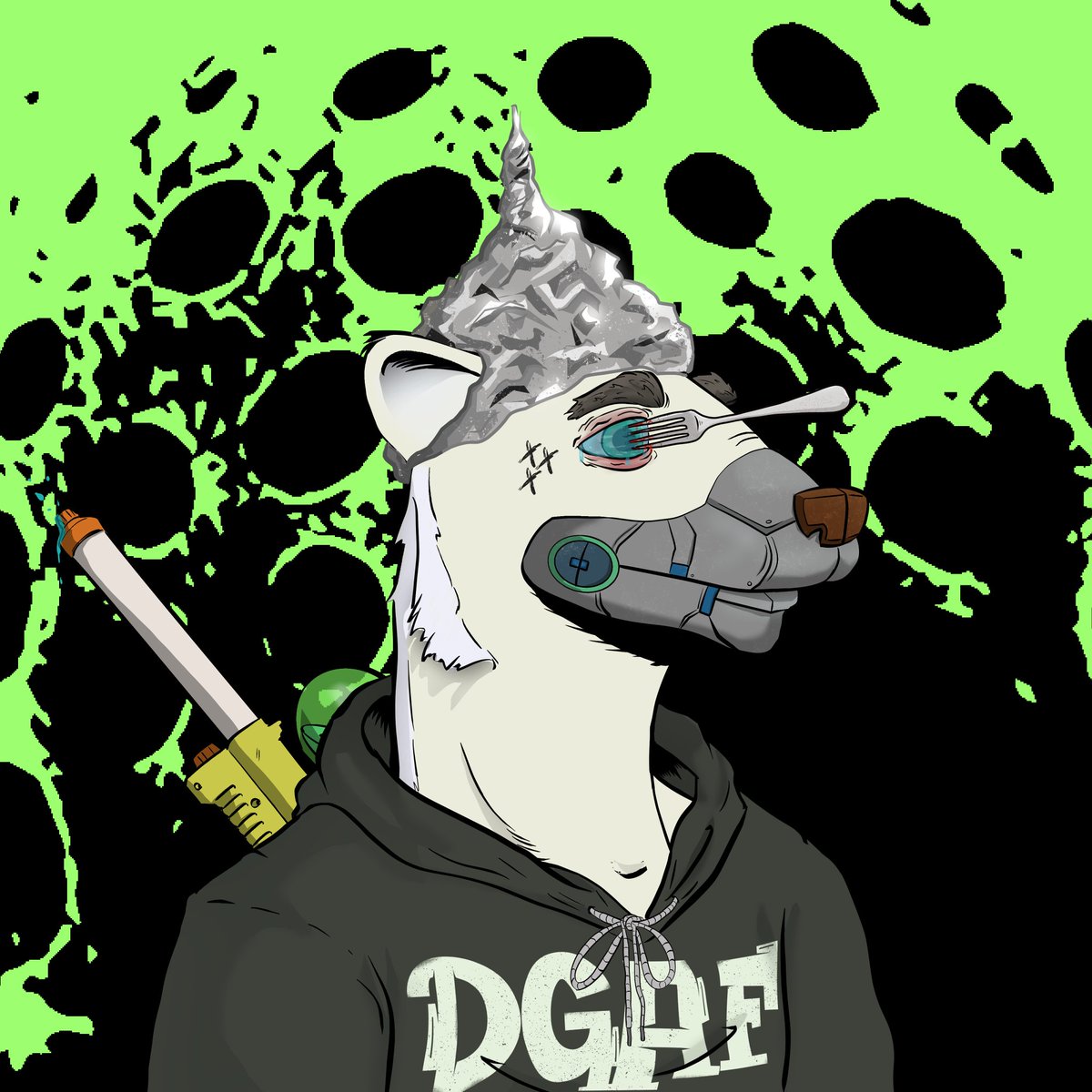 BAHBNFT's tweet photo. This Honey Badgers' brother got sick of getting squirted w/ the Super Soaker so he threw a fork in his eye! 🔫🤣🍴👁️

So what did we learn today friends?! 🧠

Never bring a Super Soaker to a Food Fight!! 🧐💪🏼

Tag @BAHBCNFT &amp; comment #YearOfTheBadger for a chance at 100 ADA! 🥳 https://t.co/I730oYqkpM