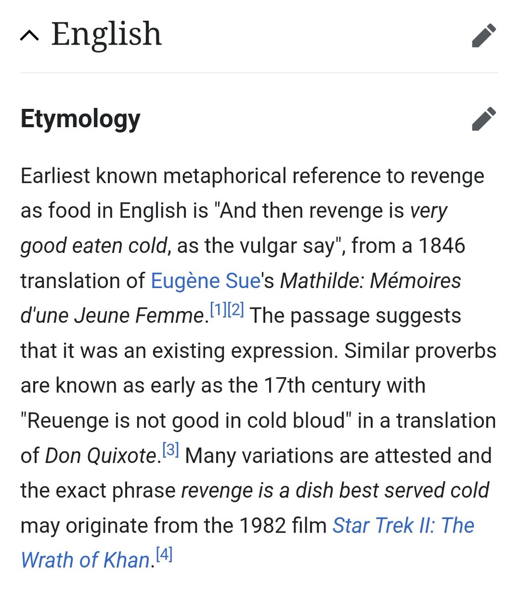 fireh9lly's tweet photo. The exact phrase "revenge is a dish best served cold" actually did originate from a Star Trek movie https://t.co/VqpuX9JJbB