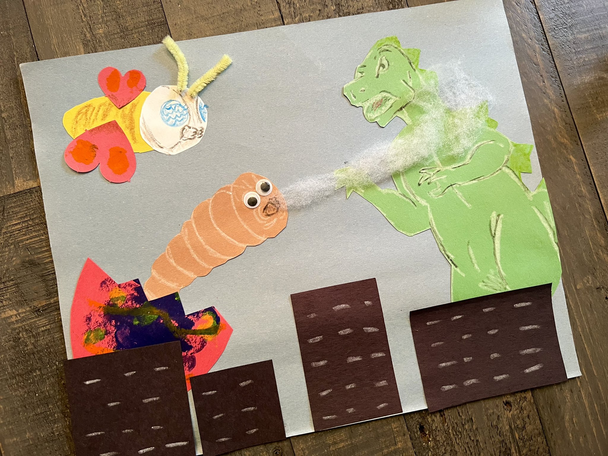 Monster Island Buddies on Twitter: "Making Godzilla art with a 3yr old ...