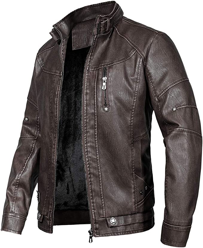 gd_creator7's tweet image. WULFUL Men&apos;s Vintage Stand Collar Leather Jacket Motorcycle PU Faux Leather Jacket Fleece Lined Winter Outwear #jackets #ClothingBrand #clothing #fashion #mensfashion amzn.to/3wkO3dV