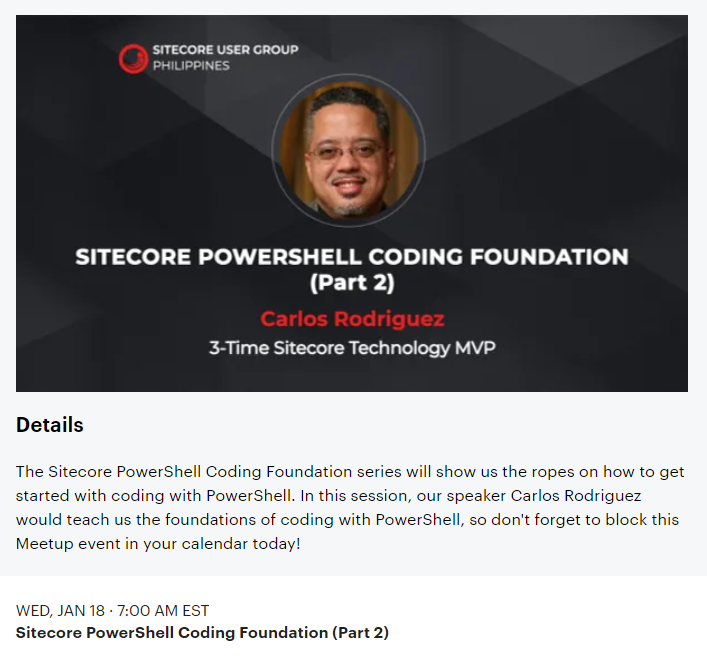 phiota413's tweet photo. I had the pleasure of recently conducting a @Sitecore training class on using @PowerShell against Sitecore items for the new Philippines SUG group led by Bien Angelo Relucano.  I really enjoyed teaching this group of Sitecore professionals!! https://t.co/GwYYdaFUGm