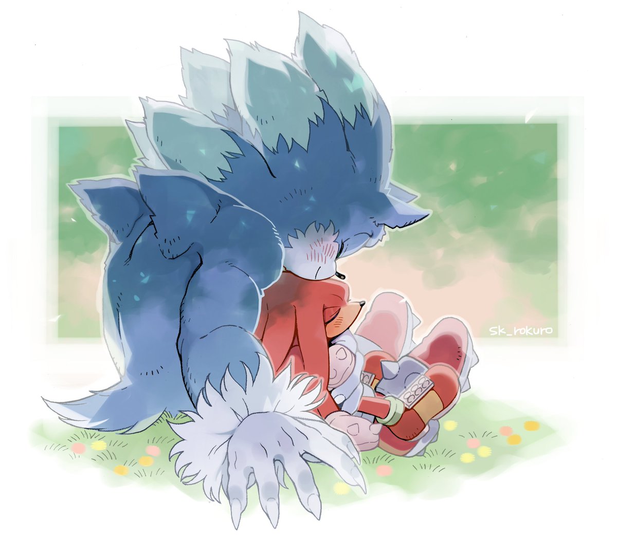 sonic the hedgehog furry male furry gloves 2boys multiple boys male focus red footwear  illustration images