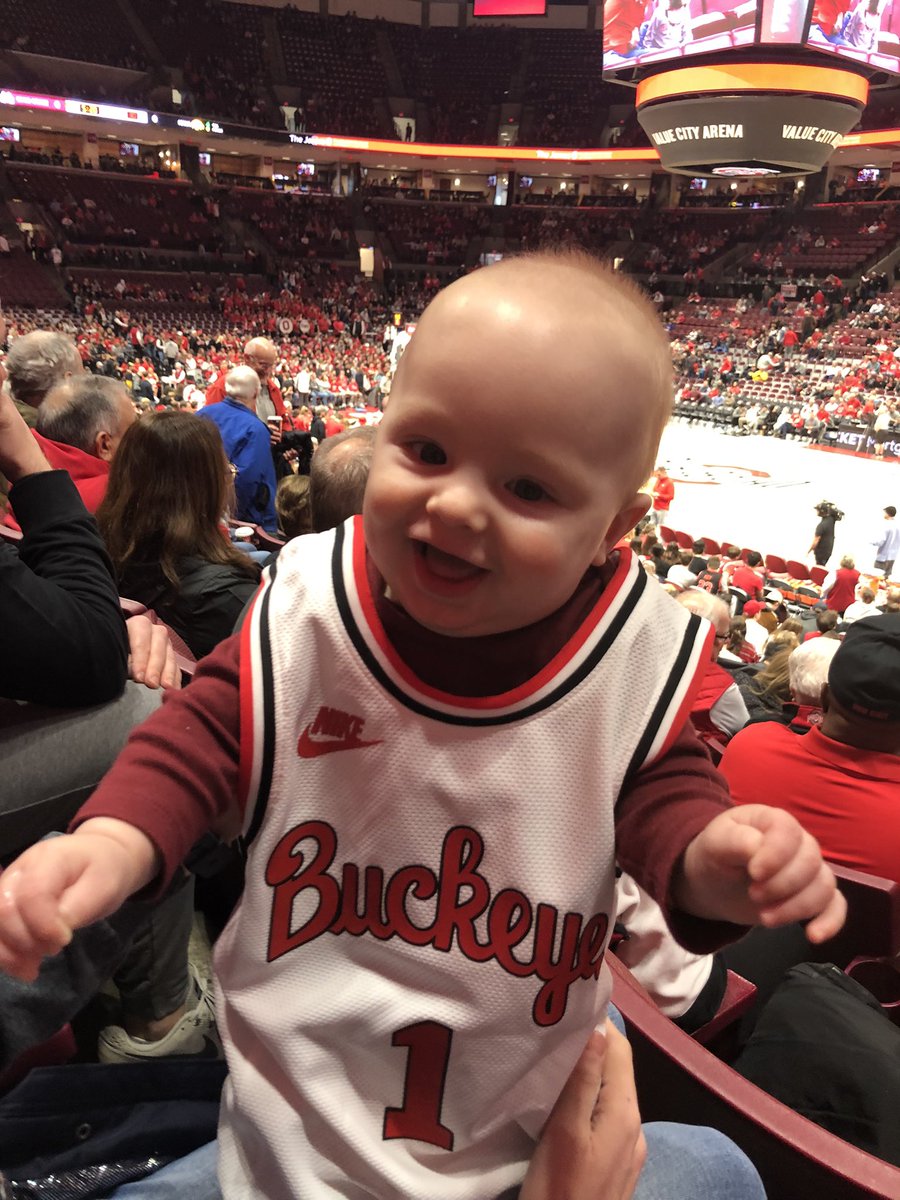 klarkeransome21's tweet photo. Had to bring in the good luck charm to help get @OhioStateHoops off this losing skid.
#GoBucks #CooperJames https://t.co/V3sHTj3eE7
