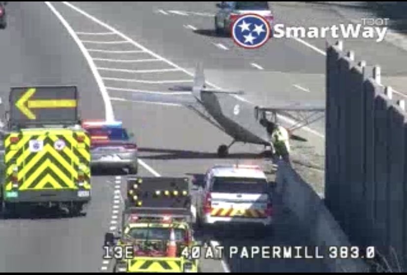Crews are at I-40 West near Papermill Drive, where a small plane made an emergency landing. The pilot is ok, and it is not believed that any vehicles were struck. Traffic is impacted in the area. Seek alternate routes if possible.