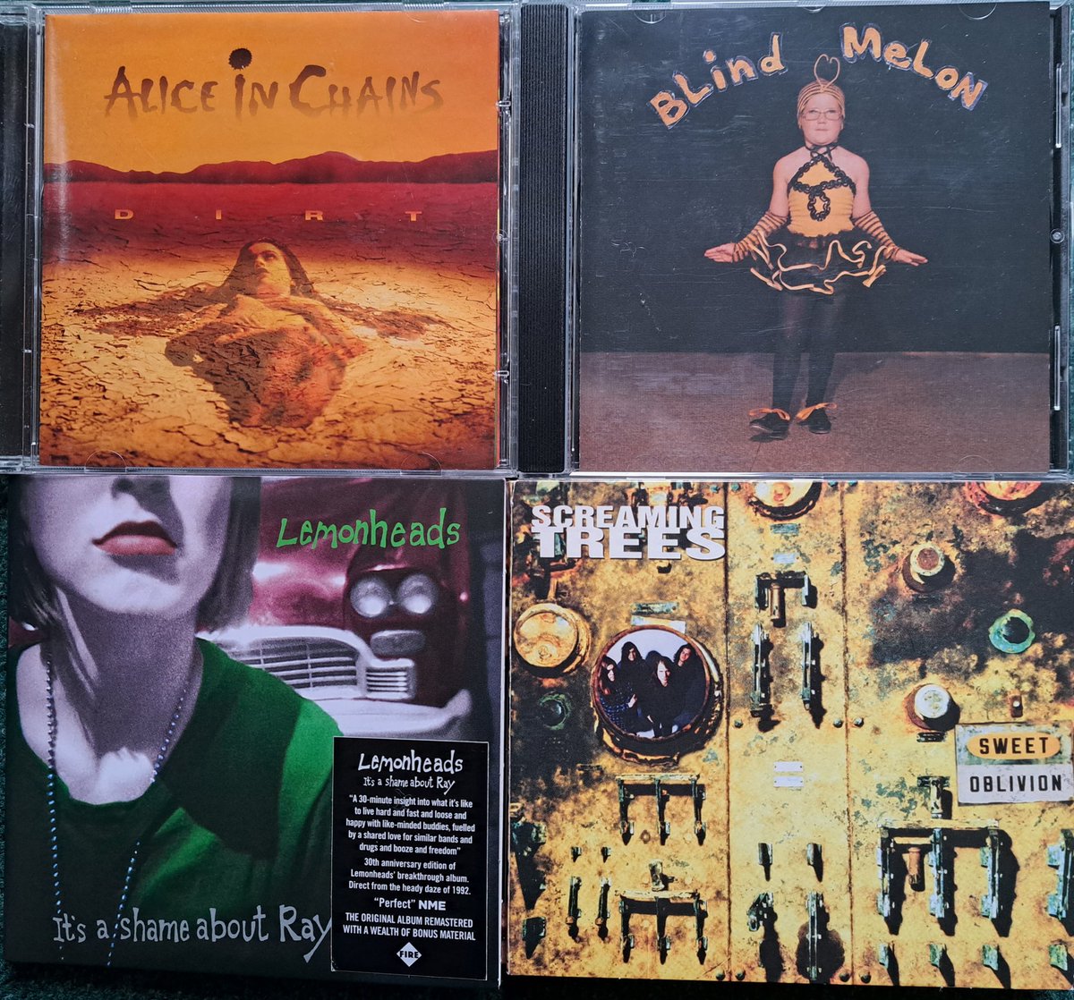 My Saturday soundtrack has involved travelling back in time to 1992 😉 #AliceInChains #BlindMelon #Lemonheads & #ScreamingTrees 😎🤘