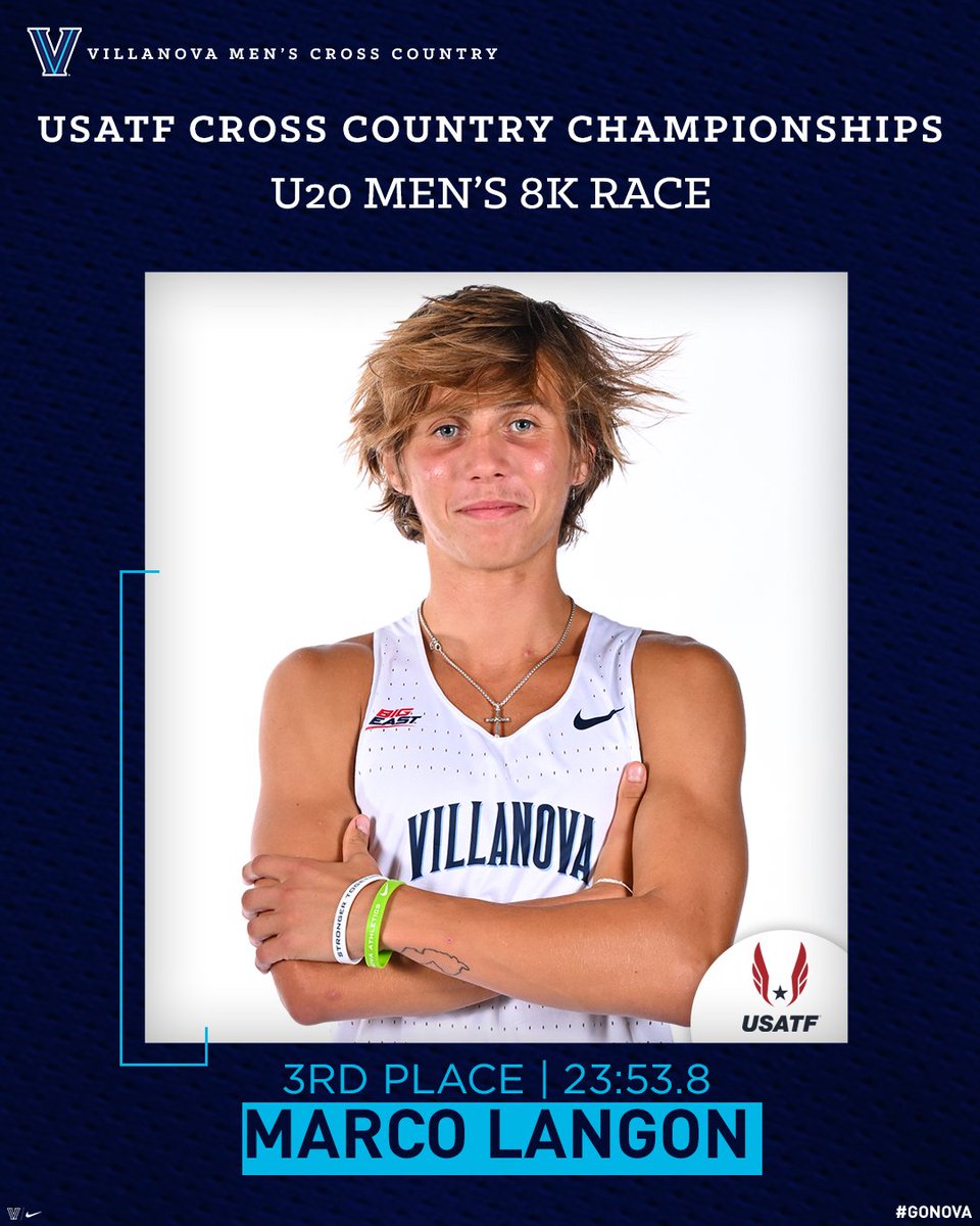 NovaTrackXC's tweet photo. Strong race from Marco Langon as he finishes third in the U20 Men's 8K race at the USATF Cross Country Championships! #GoNova #NovaNation #JourneytoGold https://t.co/lzBrjM9bWa