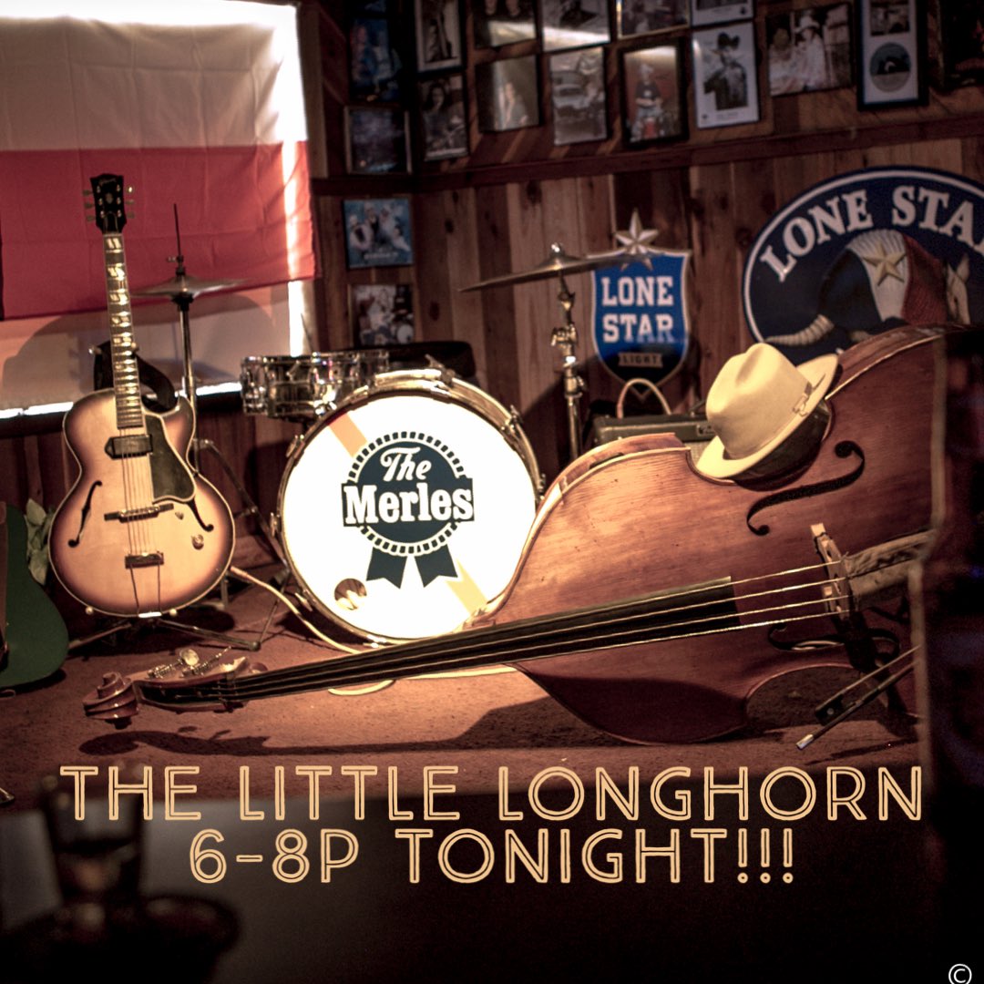 MerlesATX's tweet image. Tonight we’re @TLLonghorn from 6-8p!!! Join us for dancing and @LoneStarBeer!!! 🔥🕺🏽💃🏽🍺🎸🤠