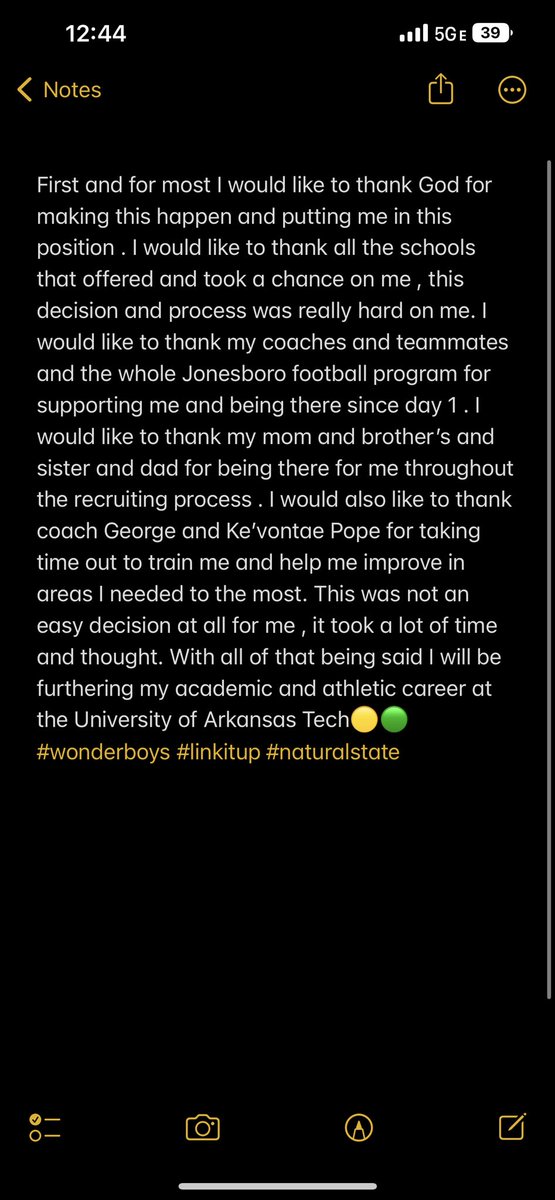 110% committed🟡🟢! Russellville what’s good?! <a href="/Coach_Shipp/">Kyle Shipp</a> <a href="/CoachKVA/">Kendrick Van Ackeren</a> <a href="/CoachMJenkins/">Coach Mike Jenkins</a> @ATUFOOTBALL @Hurricane_92 <a href="/tygeorge23/">Tyler George</a> <a href="/A1_Kirk/">Kirk Louis</a> <a href="/ty_mimbs/">Ty Mimbs</a> <a href="/JHSHurricaneFB/">Golden Gang Football</a>