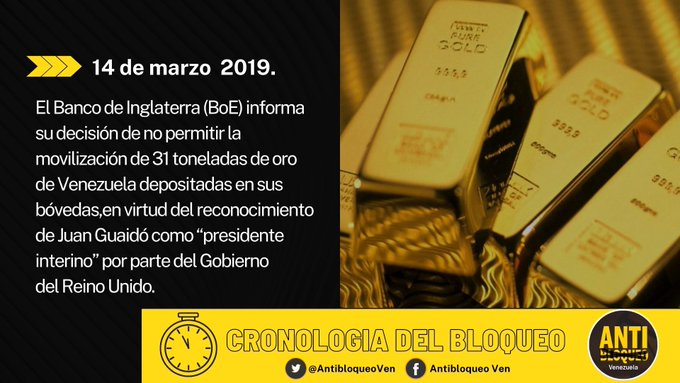 #21Ene|🇻🇪 📢 ¡ETIQUETA DEL DÍA! ▶️ 

#ElOroEsDeVenezuela 
¡Basta de coloniaje y saqueo!