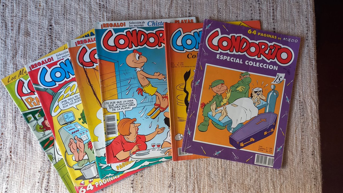 Tenemos 6 Revistas Condoritos antiguas de los 90's y 2000's en el Kiosko de la Plaza 24 de Septiembre

#Condorito #RevistaCondorito #CondoritoColeccion