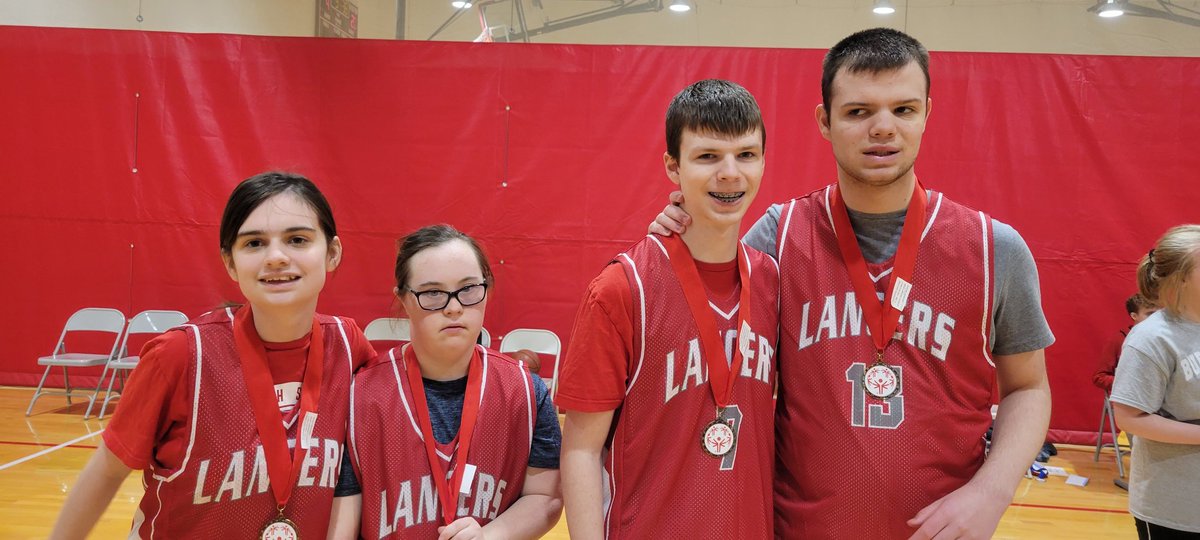 Congratulations to our NSHS Special Olympics Basketball Teams for 2nd &amp; 3rd place in today's tournament! <a href="/NorthScottHS/">North Scott High School</a> #LancerNation