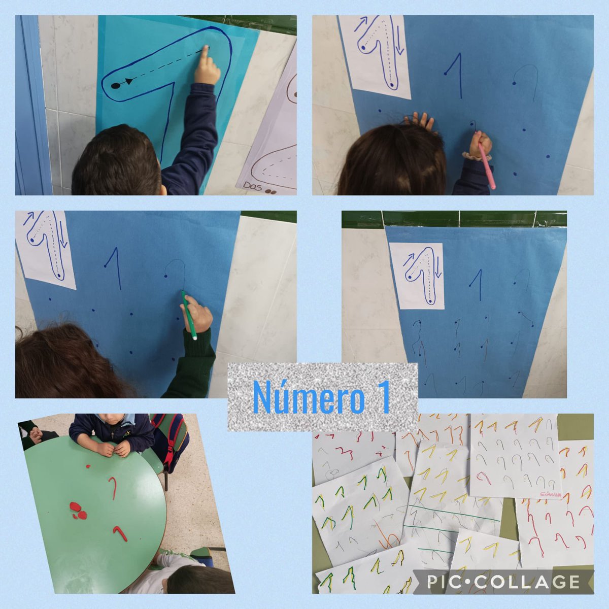 Los más pequeños siguen avanzando en las matemáticas y ya escriben el número 1 solitos. Avanzamos 💪💪 #colegiosdiocesanos #emprendedoresdelcambioglobal