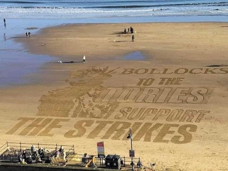 Scarborough beach this afternoon.. Yorkshire has had enough #EnoughIsEnough
