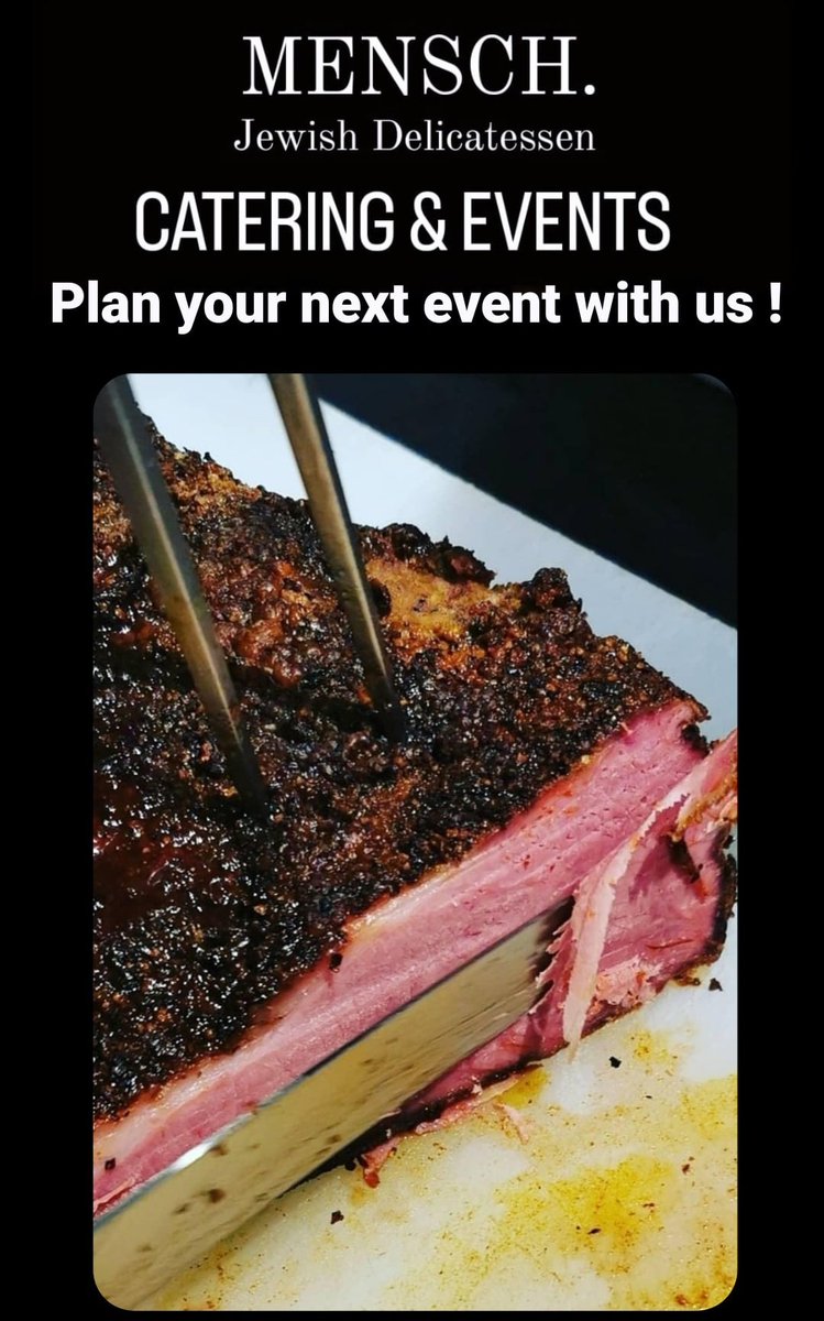 Plan your next event with us !
menschdeli.ca 
#shabbatdinner #barmitzvah #batmitzvah #wedding #bris #catering #events
#jewishdelicatessen #jewishfood #deli #menschdeli #yvr