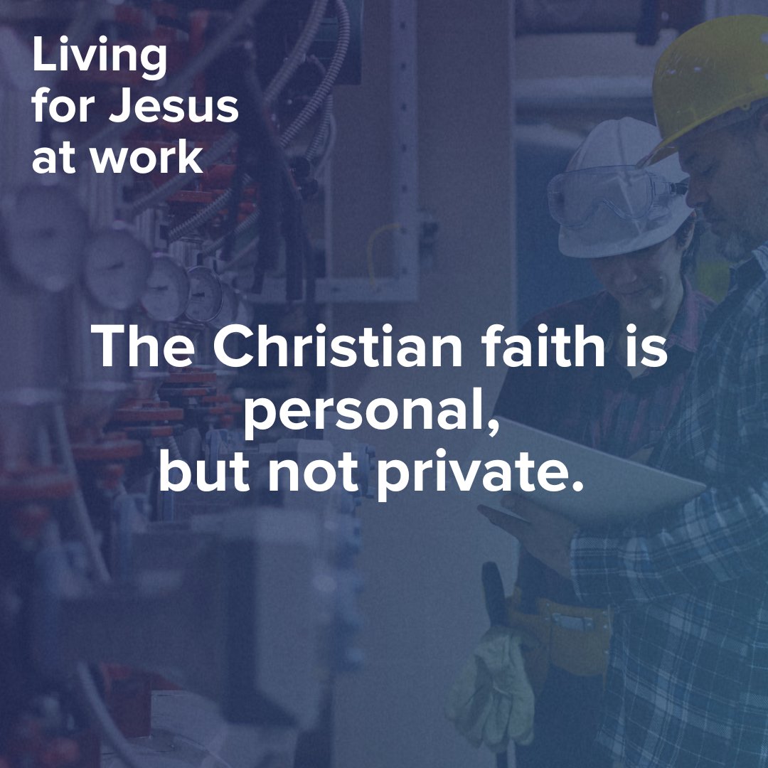 Being open about your Christian faith to your employer and colleagues is one of the best things you can do to live for Christ in the workplace.

👉 eauk.it/livingforjesus…
#FaithAtWork #EvangelismResource