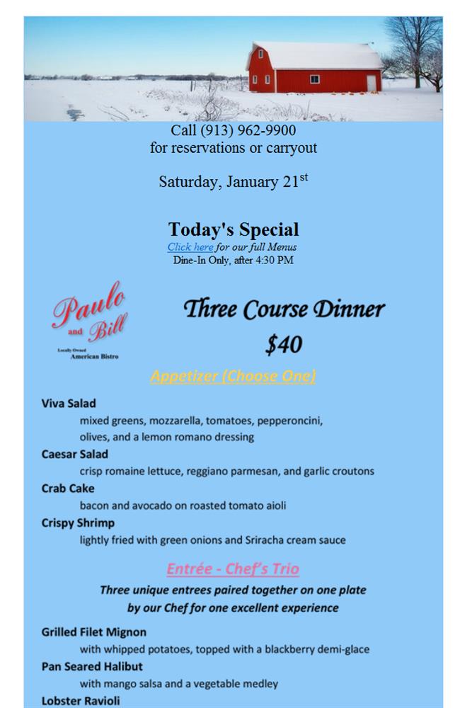 Last chance for this 3-Course Dinner! bit.ly/3WmgByj