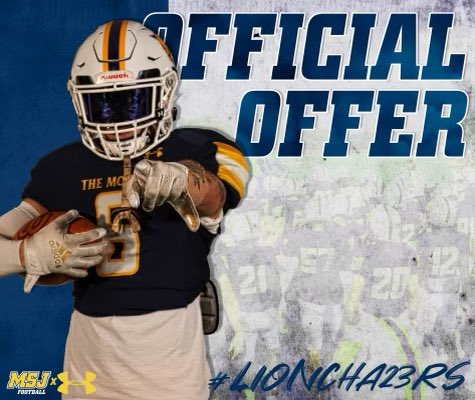 RileyEaton77's tweet photo. Had a great visit @MSJ_FB, and am blessed to receive an official offer. Big thanks for the hospitality!! @CoachHopperton @CoachLittle7 @76weeks @CalebCorrill https://t.co/ITkCMVsXHW