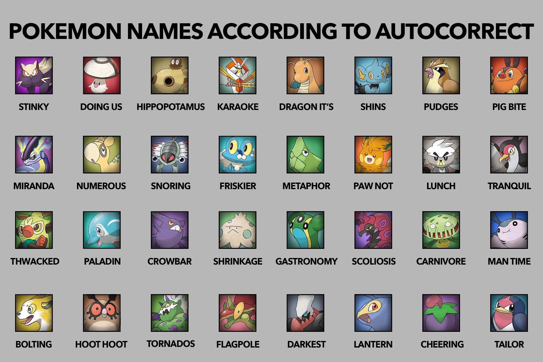 Autocorrect is Officially the Funniest Way to Name Your Pokémon