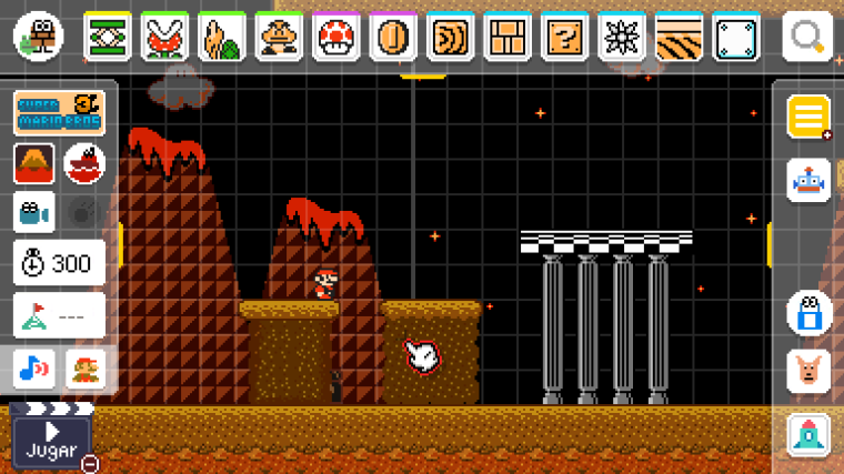 EngineKingdom's tweet photo. Buenas, acá les mostramos algunos avances sobre la nueva actualización, y es que los semisólidos de Volcán en SMB y SMB3, y de Montaña en SMB han sido rediseñados. Seguidnos para mas actualizaciones como estas. #SMMWE https://t.co/ud669qNIP1