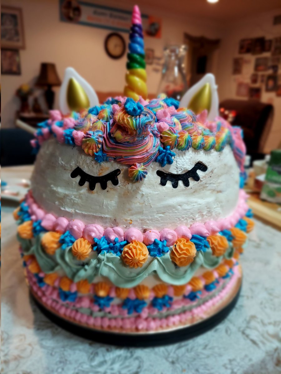 RashmiPandey07's tweet photo. Unicorn theme birthday cake. Baked for the first time.....Enjoyyyy.@CakeBakerUK @My_Recipes @simplyrecipes
#cake #cakes #Unicorn #birthday #BirthAnniversary #cakedesigning #CakeBash #ThemedPick #Trending #trend #trendingvideo #bakesquad #bakery #bake https://t.co/KuHHQNV7kq