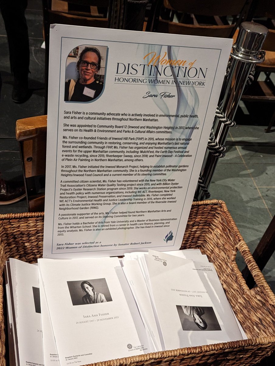 PiaCatton's tweet photo. Beautiful send-off today to Sally Fisher, a long-time community advocate for Inwood and Upper Manhattan who served on #CommunityBoard12. Thank you @padremambo and @StJohnDivineNYC for an inspiring service. https://t.co/9h9P3rCLdE