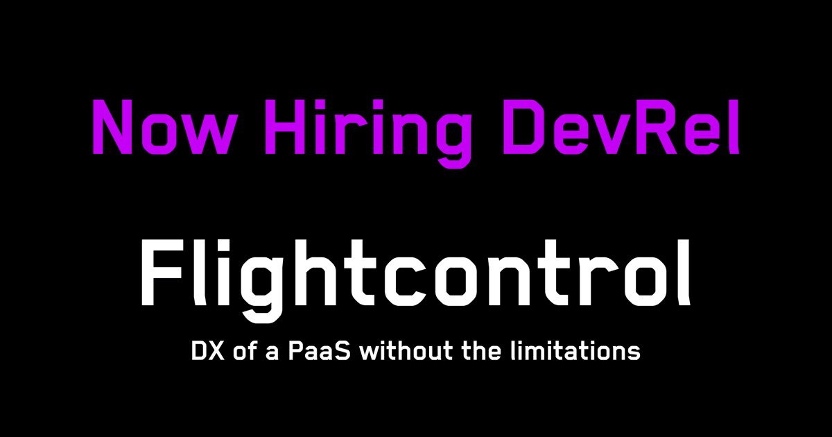 🔥 Hiring a 2nd Developer Advocate for <a href="/Flightcontrolhq/">Flightcontrol</a>! 🔥

📈 Rare chance to be 7th hire at high growth devtool startup
🏝️ Fully remote
👩‍🏫 Make Cloud accessible &amp; fun
☑️ Need 1+ yr experience in devrel

See the full details and application here:
jobs.flightcontrol.dev/developer-advo…