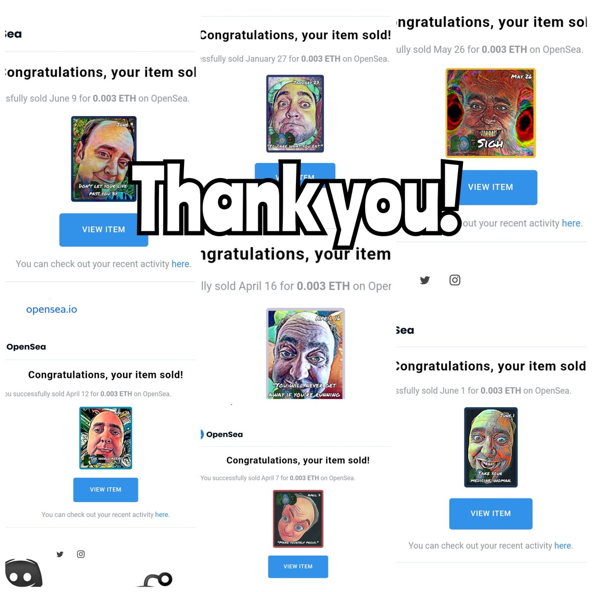 📣 This is huge!
<a href="/usual_mike/">mikeusual.eth 💀🕷️🍄</a> 👈 FOLLOW
Just picked up 10 Faces of Dad and is now owner number 113!
7 Primary Sales and
3 Secondary Sales for:
@SmitrockDesignz ❤️ 
<a href="/Magical8mermaid/">Magical Mermaid || NFT.NYC 2025</a> 💖 
<a href="/SPinkNFTs/">S’Pink 🦄</a> 💘 
Please, like, retweet, follow, and make some NOISE for mental health  awareness!