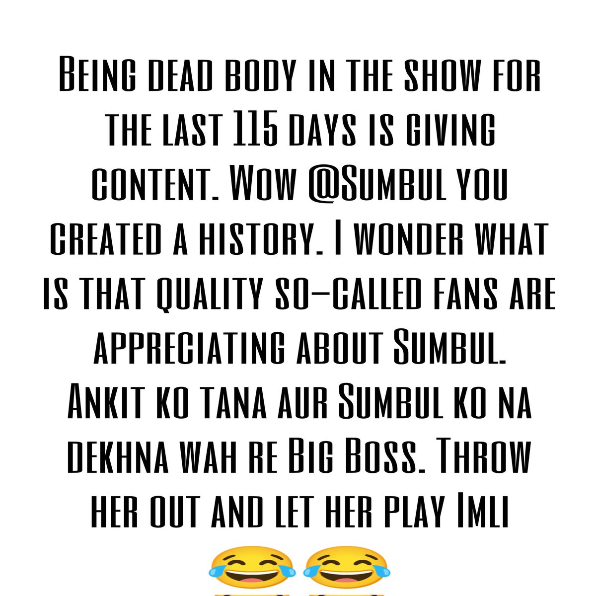 Joy_says_'s tweet image. #SumbulTouqeerKhan
#worstcontestentever #goodfornothing 
#doglabigboss #BiggBoss #SalmanKhan𓃵 #AnkitGupta𓃵 #TinaDatta #PriyankaChaharChoudhary𓃵 #VootSelect #ColorsTV @SumbulShineFc