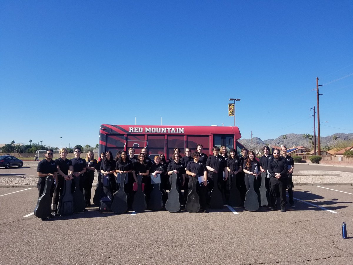 RMHS guitar students are up bright and early this morning to perform at this year's State Solo and Ensemble Competition! <a href="/TheRedMtnWay/">Steve Tannenbaum</a> @RedMtLions