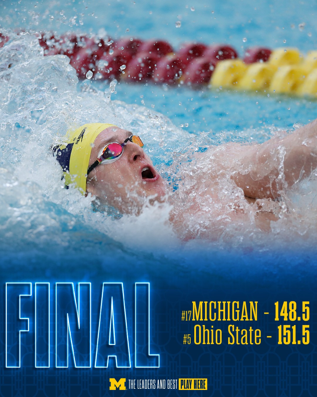 Michigan Swimming & Diving on Twitter "Michigan falls short against