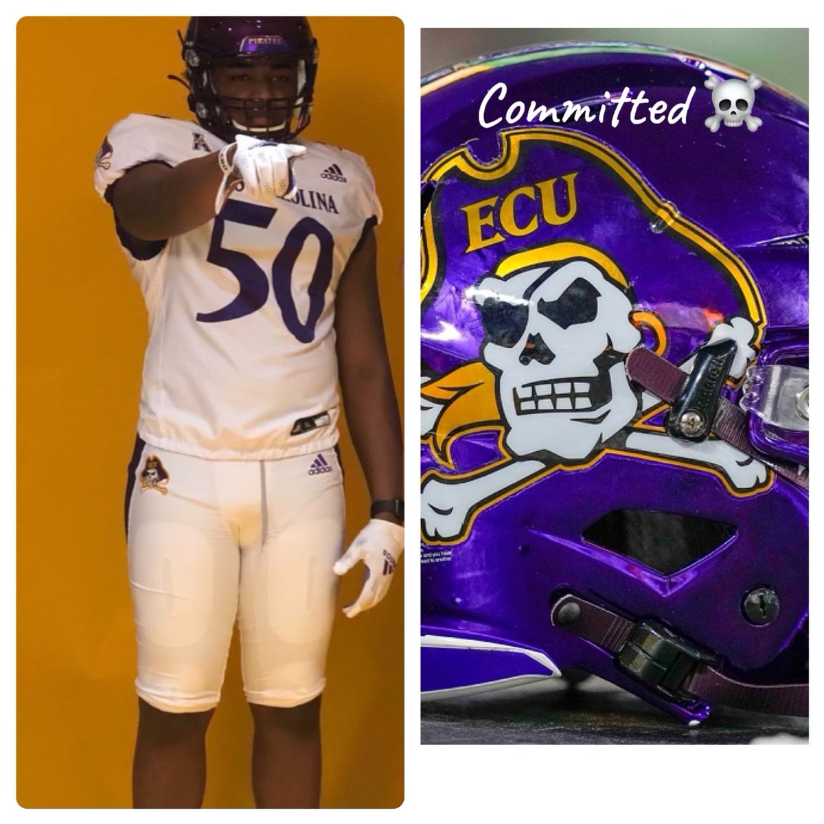 AjaniF_23's tweet photo. I would like to thank God, my family, my coaches, and teammate for standing with me during this recruiting process. 
I'm proud to announce my decision to commit to East Carolina University!!!!! 🟣🟡🏴‍☠️@CoachDonnieK @coachdaoust @ECUCoachHouston @CoachMatthews76 @Williebecu86 https://t.co/1mjwe2SqPe